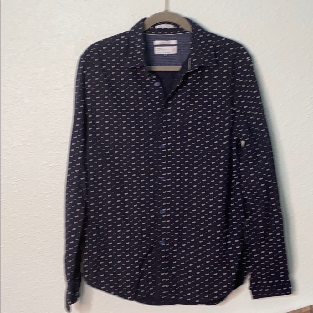 💜💜 Cactus Men’s Slim Fit ButtonUp Shirt Size LARGE